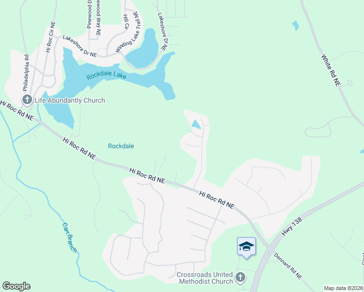 map of restaurants, bars, coffee shops, grocery stores, and more near 2208 Clarendon Court Northeast in Conyers