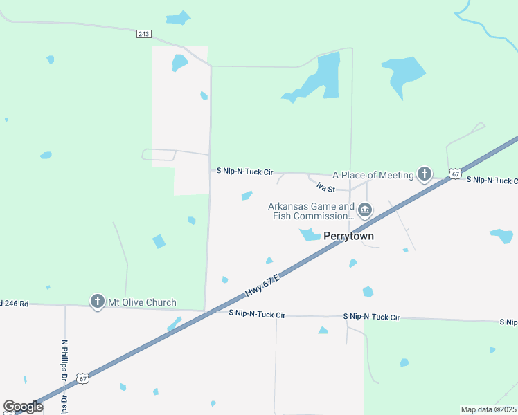 map of restaurants, bars, coffee shops, grocery stores, and more near 6810 U.S. 67 in Hope