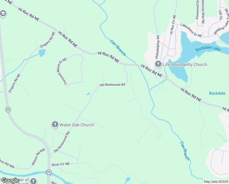 map of restaurants, bars, coffee shops, grocery stores, and more near 2291 Carr Road Northeast in Conyers