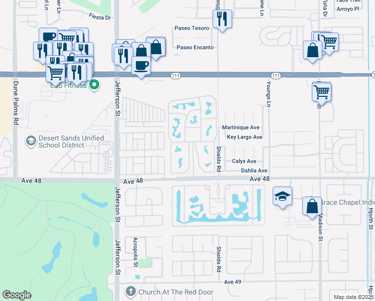 map of restaurants, bars, coffee shops, grocery stores, and more near in Chiriaco Summit