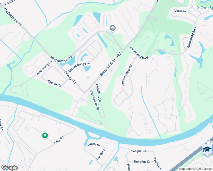 map of restaurants, bars, coffee shops, grocery stores, and more near 1133 Peace Pipe Place in Myrtle Beach