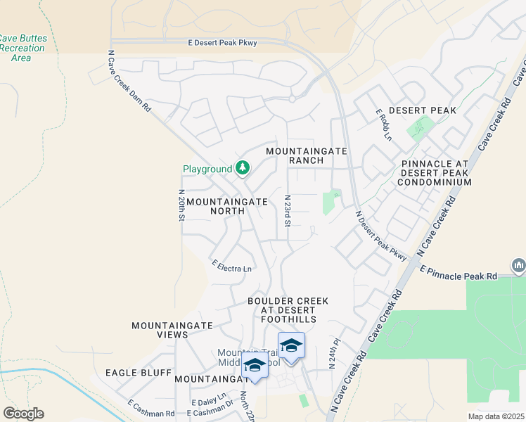 map of restaurants, bars, coffee shops, grocery stores, and more near 23645 North 22nd Street in Phoenix