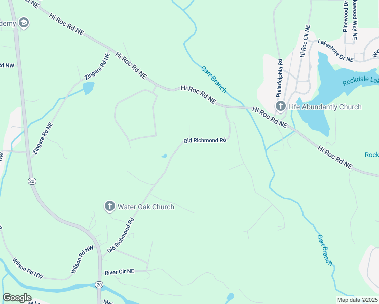 map of restaurants, bars, coffee shops, grocery stores, and more near 2241 Carr Road Northeast in Conyers