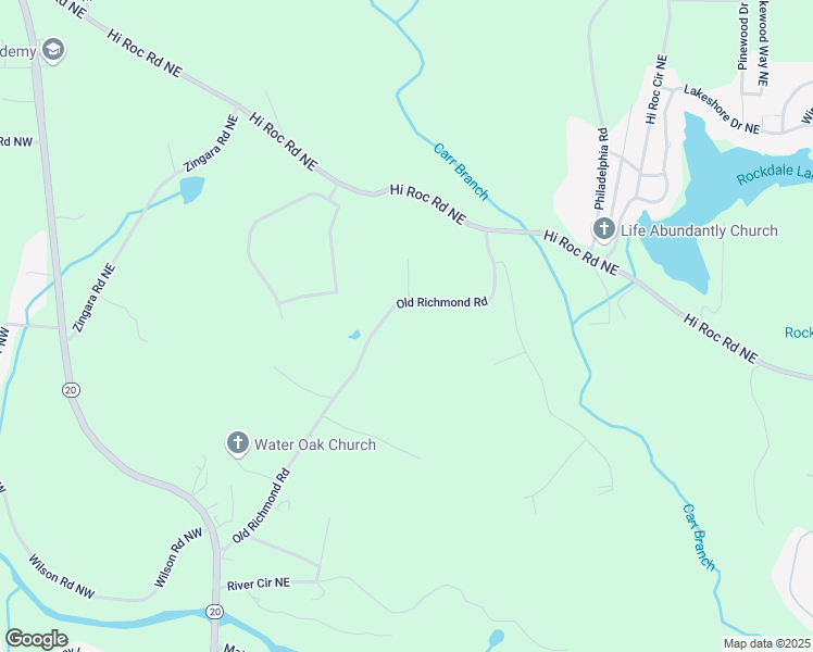 map of restaurants, bars, coffee shops, grocery stores, and more near 2241 Carr Road Northeast in Conyers