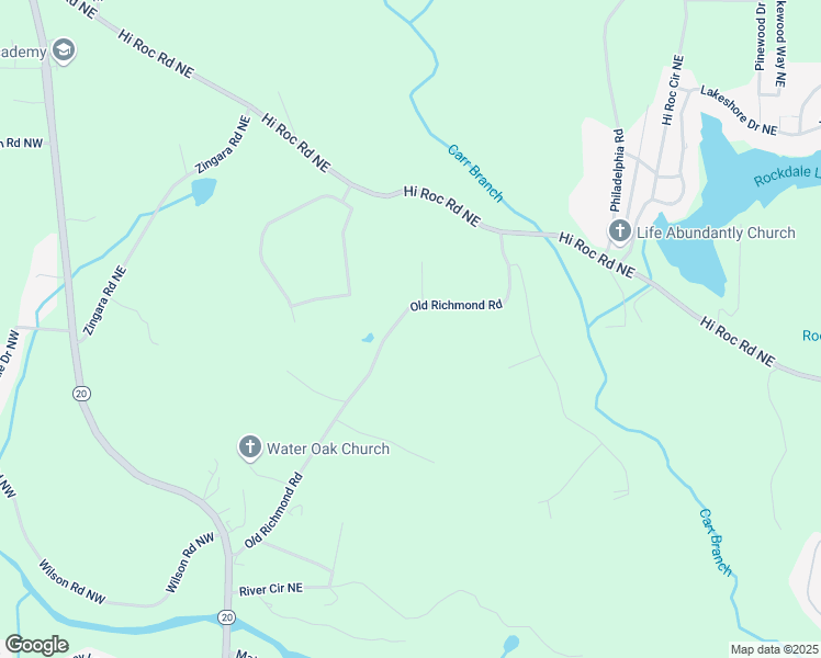map of restaurants, bars, coffee shops, grocery stores, and more near 2231 Carr Road Northeast in Conyers