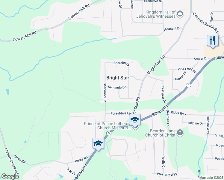 map of restaurants, bars, coffee shops, grocery stores, and more near in Douglasville