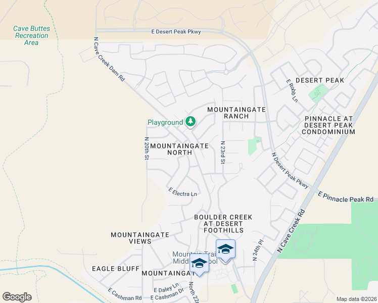 map of restaurants, bars, coffee shops, grocery stores, and more near 23801 North 21st Place in Phoenix
