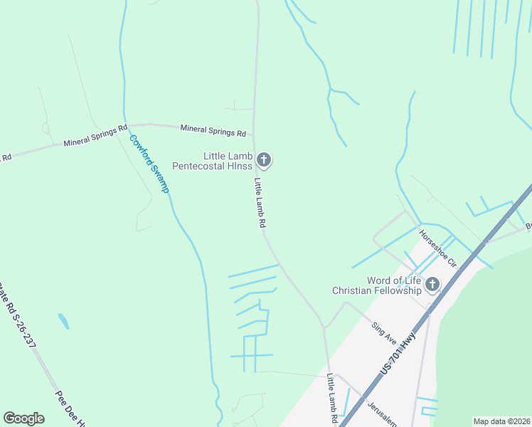 map of restaurants, bars, coffee shops, grocery stores, and more near 2240 Little Lamb Road in Conway