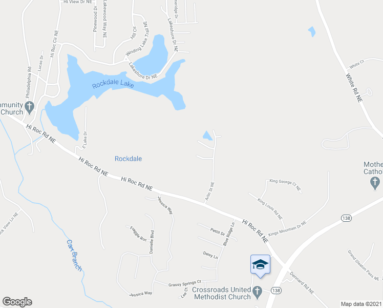 map of restaurants, bars, coffee shops, grocery stores, and more near 2209 Clarendon Court Northeast in Conyers