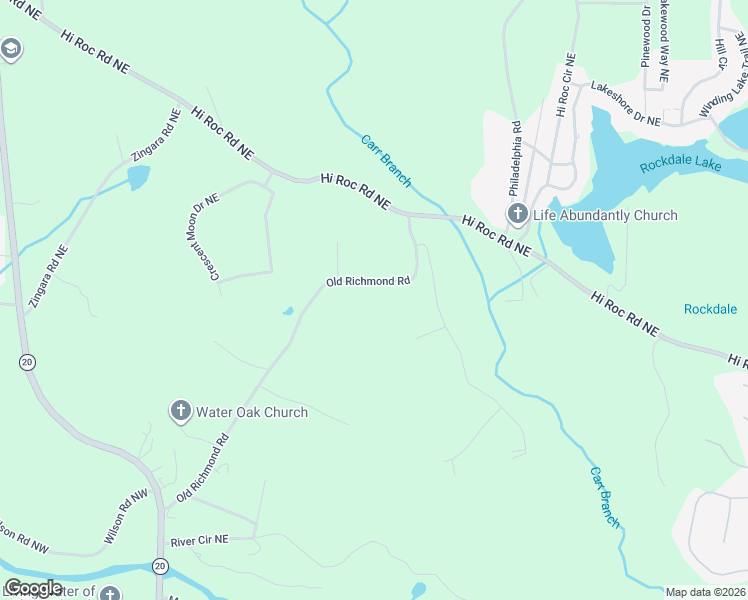 map of restaurants, bars, coffee shops, grocery stores, and more near 2291 Carr Road Northeast in Conyers