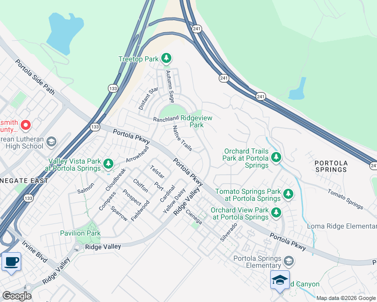 map of restaurants, bars, coffee shops, grocery stores, and more near 29 Shaman in Irvine
