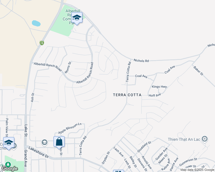 map of restaurants, bars, coffee shops, grocery stores, and more near 3913 Hudson Lane in Lake Elsinore