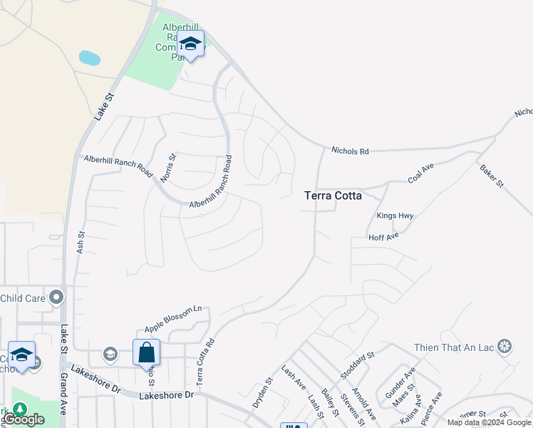 map of restaurants, bars, coffee shops, grocery stores, and more near 3913 Hudson Lane in Lake Elsinore