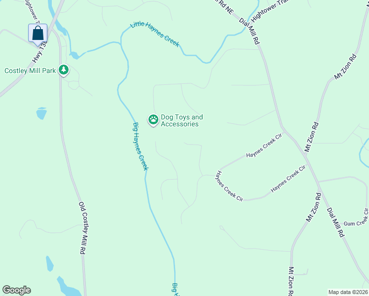 map of restaurants, bars, coffee shops, grocery stores, and more near 105 Wildflower Trail in Oxford