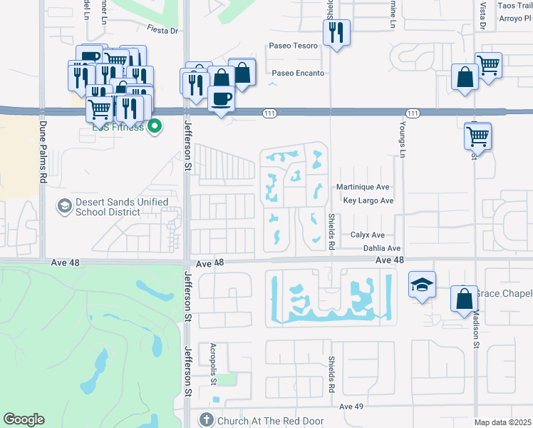 map of restaurants, bars, coffee shops, grocery stores, and more near in Chiriaco Summit