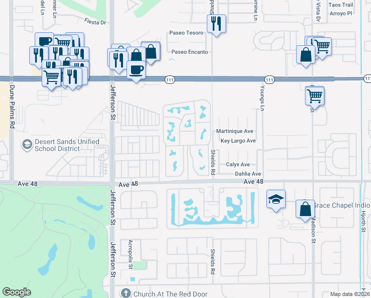 map of restaurants, bars, coffee shops, grocery stores, and more near in Chiriaco Summit