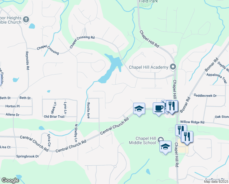 map of restaurants, bars, coffee shops, grocery stores, and more near 3819 Trotters Run in Douglasville