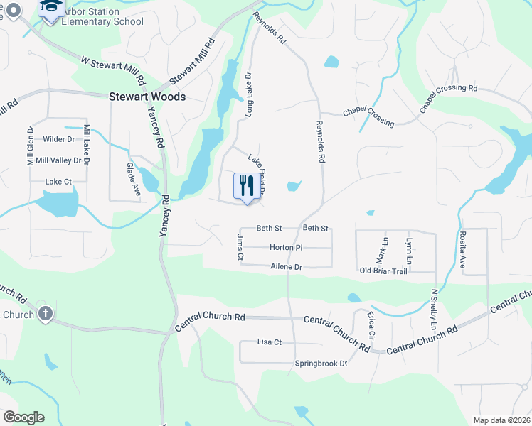 map of restaurants, bars, coffee shops, grocery stores, and more near 3715 Cypress Hill Drive in Douglasville