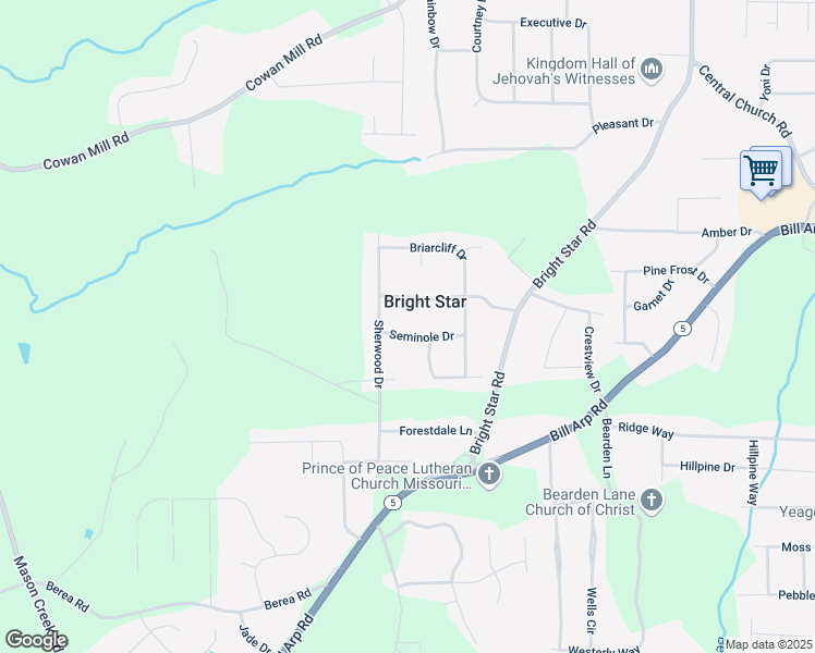 map of restaurants, bars, coffee shops, grocery stores, and more near 3818 Apache Lane in Douglasville
