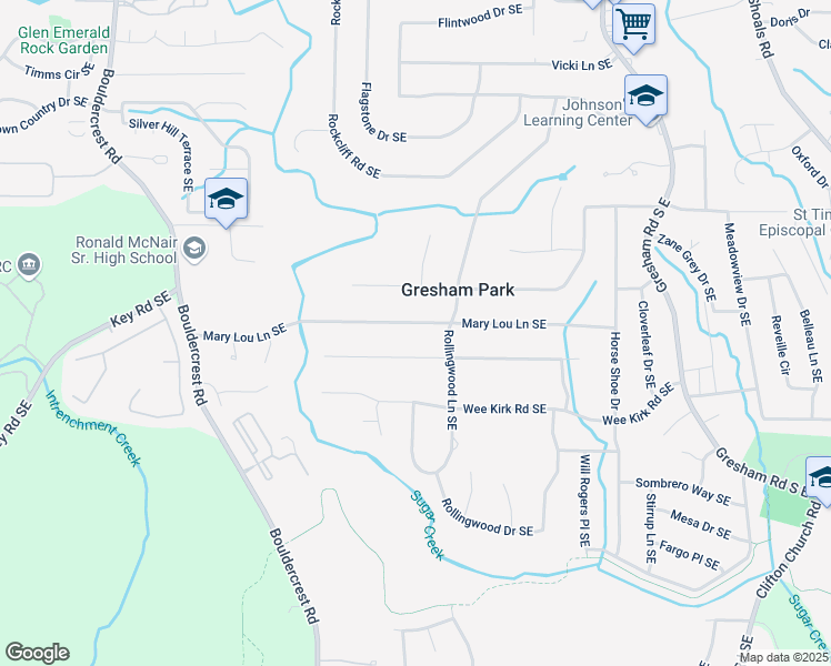 map of restaurants, bars, coffee shops, grocery stores, and more near 1750 West Caribaea Trail in Atlanta