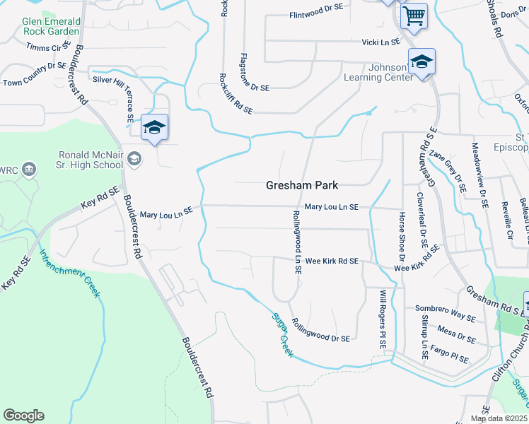 map of restaurants, bars, coffee shops, grocery stores, and more near 1750 West Caribaea Trail in Atlanta