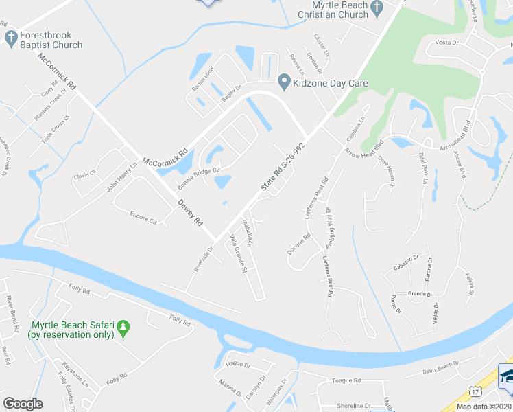 map of restaurants, bars, coffee shops, grocery stores, and more near 1110 Peace Pipe Place in Myrtle Beach