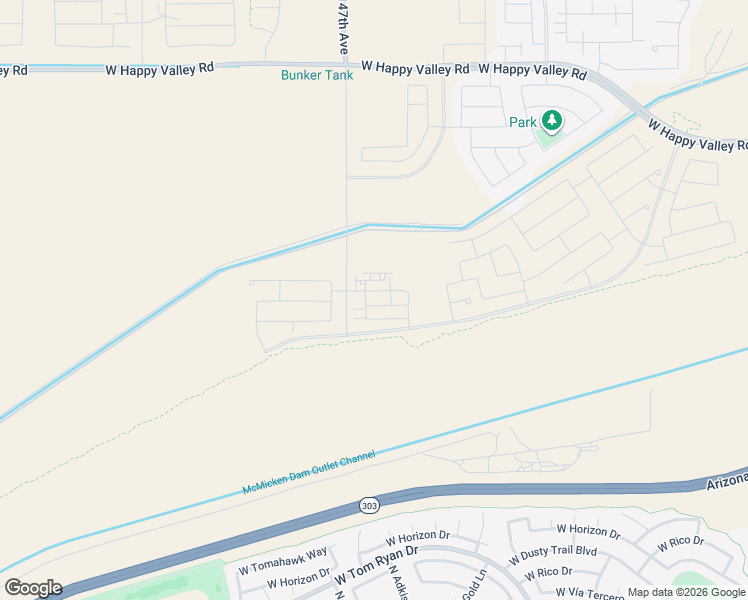 map of restaurants, bars, coffee shops, grocery stores, and more near Beardsley Csr in Surprise