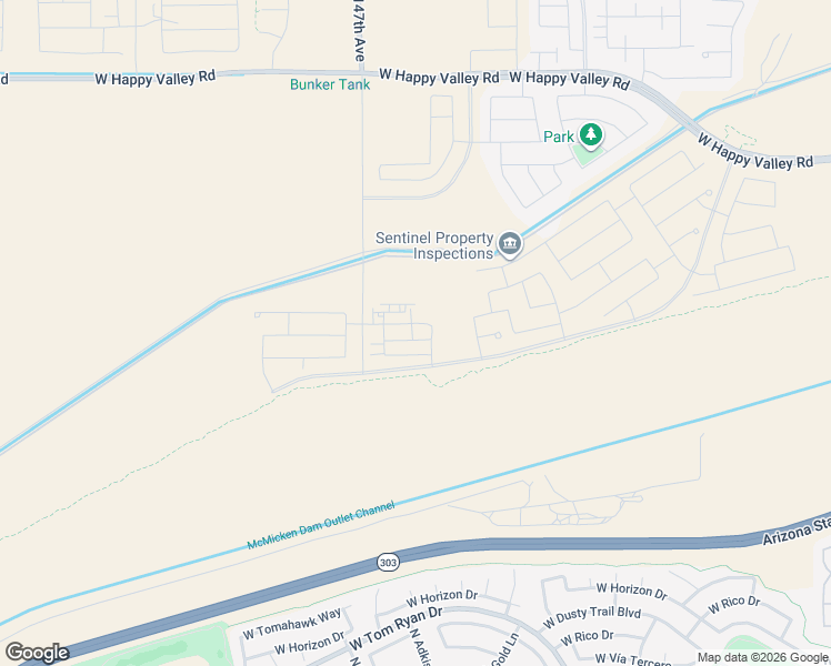 map of restaurants, bars, coffee shops, grocery stores, and more near Beardsley Csr in Surprise