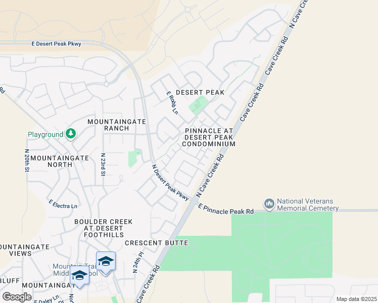 map of restaurants, bars, coffee shops, grocery stores, and more near 2725 East Mine Creek Road in Phoenix