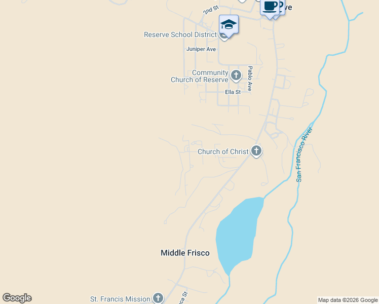 map of restaurants, bars, coffee shops, grocery stores, and more near Western Avenue in Reserve