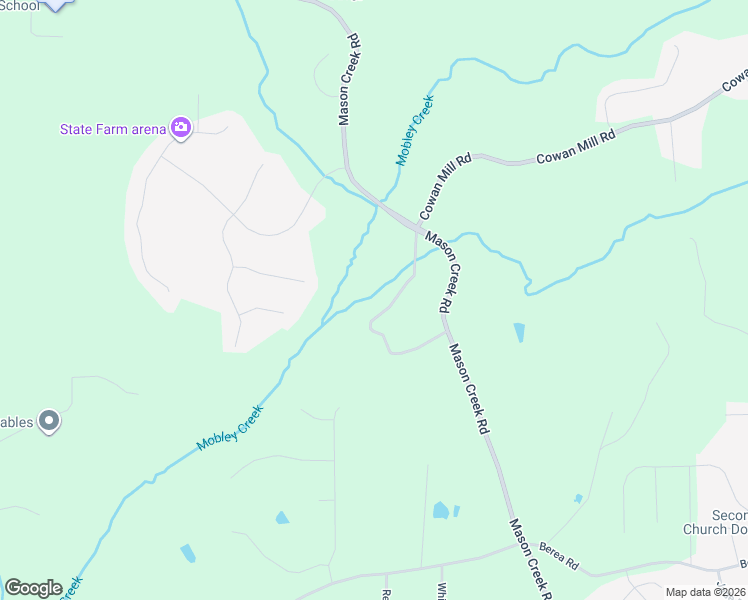 map of restaurants, bars, coffee shops, grocery stores, and more near 3721 Mason Creek Road in Winston