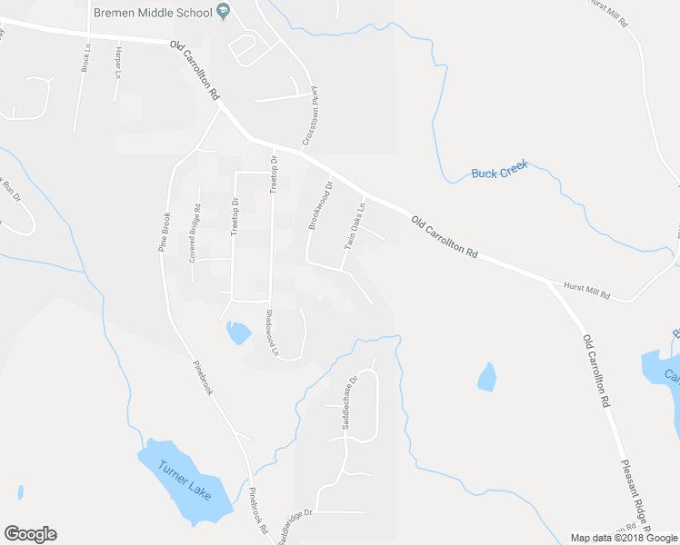 map of restaurants, bars, coffee shops, grocery stores, and more near 80 Oak Ridge Way in Bremen