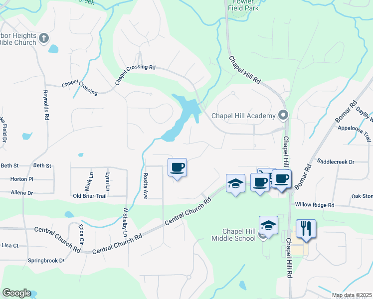 map of restaurants, bars, coffee shops, grocery stores, and more near 4561 Jenkins Way in Douglasville