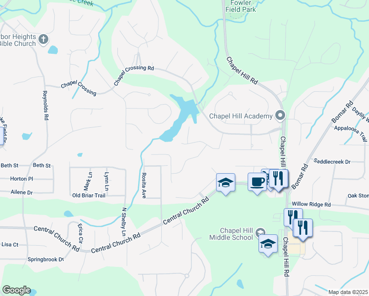 map of restaurants, bars, coffee shops, grocery stores, and more near 4561 Jenkins Way in Douglasville