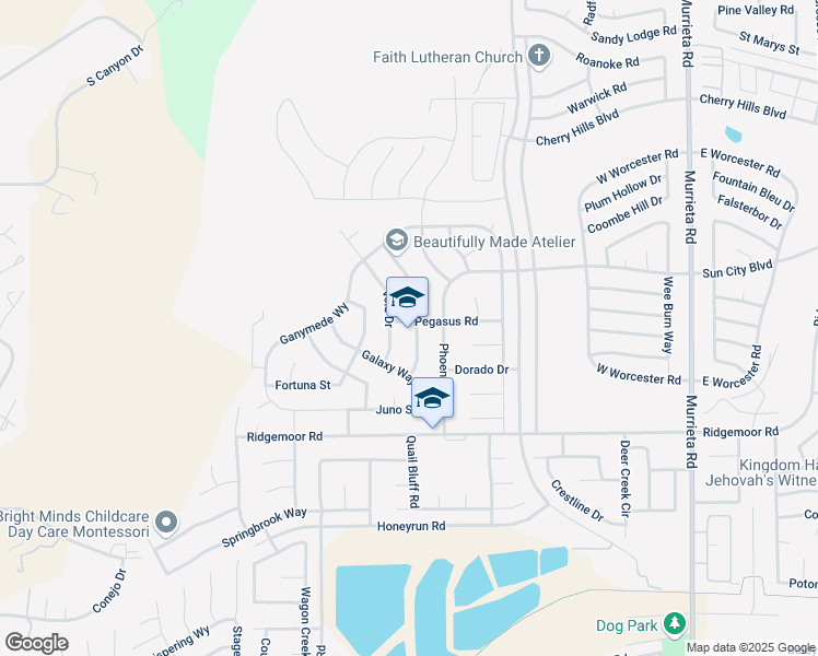 map of restaurants, bars, coffee shops, grocery stores, and more near 28726 Vela Drive in Menifee