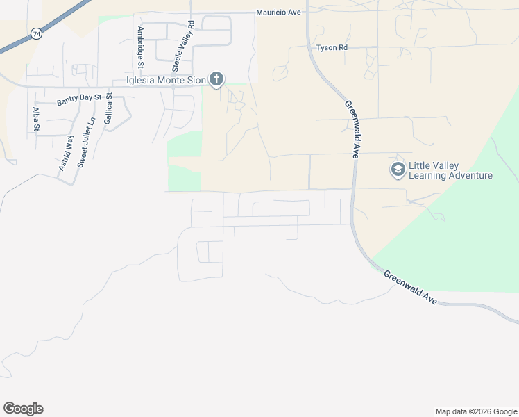 map of restaurants, bars, coffee shops, grocery stores, and more near 20785 Little Valley Road in Perris