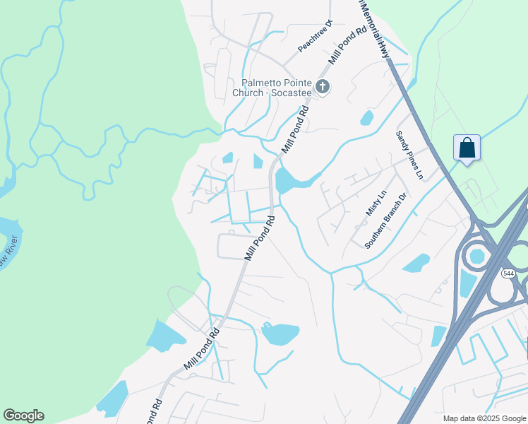 map of restaurants, bars, coffee shops, grocery stores, and more near 4864 Mill Pond Road in Myrtle Beach