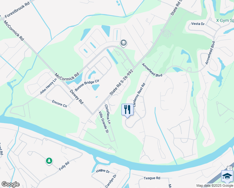 map of restaurants, bars, coffee shops, grocery stores, and more near 1110 Peace Pipe Place in Myrtle Beach