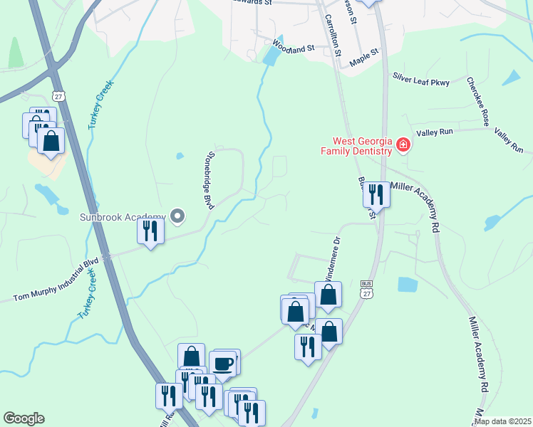 map of restaurants, bars, coffee shops, grocery stores, and more near 305 Crest Pointe South in Bremen