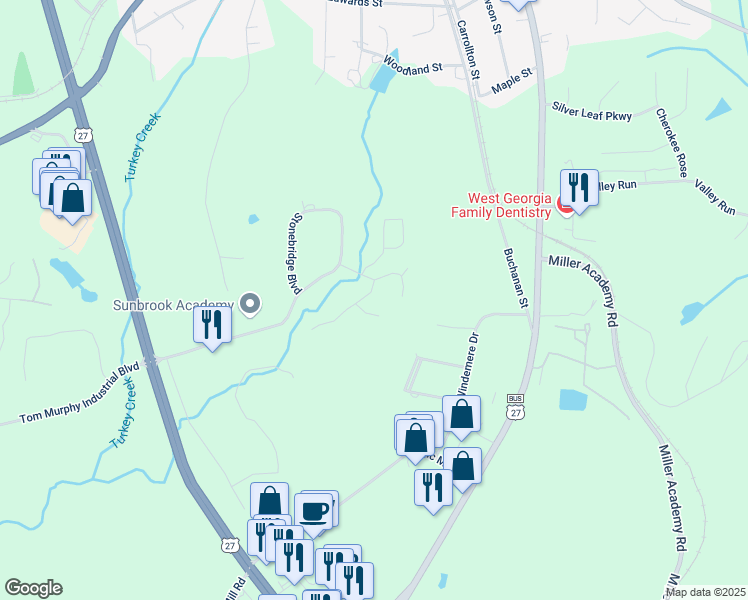 map of restaurants, bars, coffee shops, grocery stores, and more near 305 Crest Pointe South in Bremen