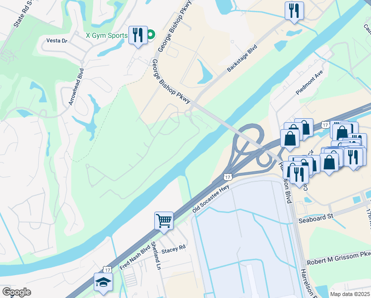 map of restaurants, bars, coffee shops, grocery stores, and more near 353 Harbour View Drive in Myrtle Beach