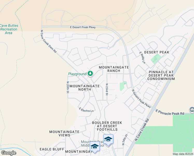 map of restaurants, bars, coffee shops, grocery stores, and more near 2224 East Ruby Lane in Phoenix
