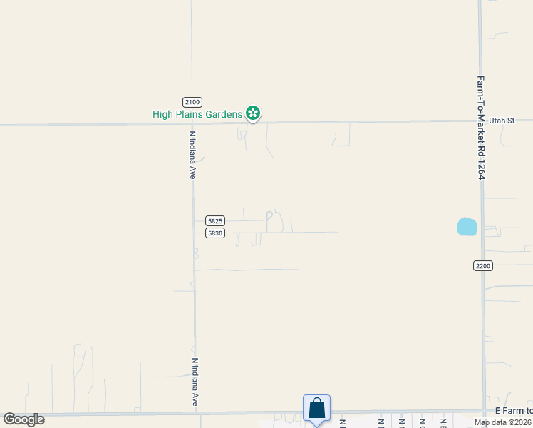 map of restaurants, bars, coffee shops, grocery stores, and more near 3216 County Road 5825 in Lubbock