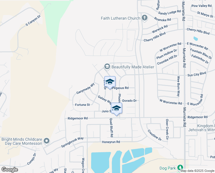 map of restaurants, bars, coffee shops, grocery stores, and more near 28726 Vela Drive in Menifee