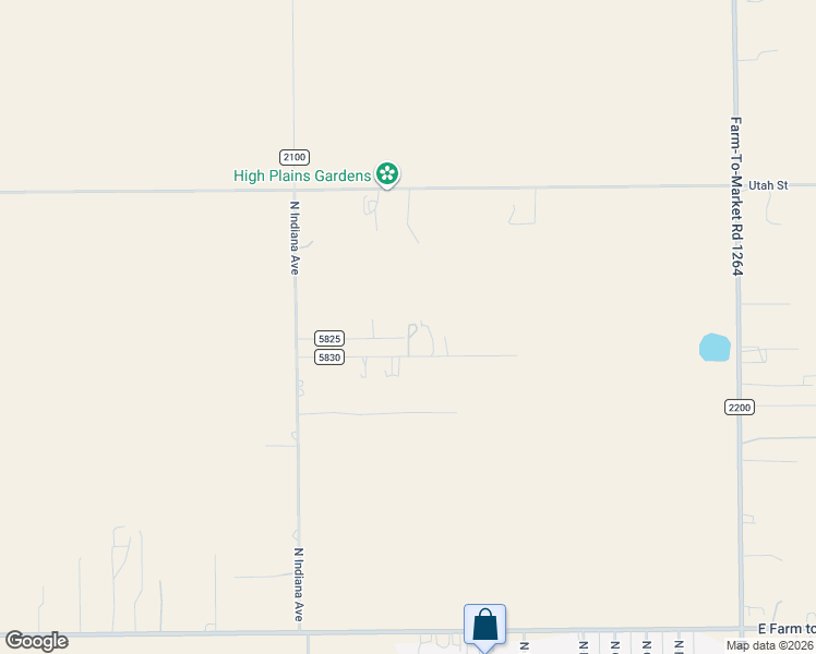 map of restaurants, bars, coffee shops, grocery stores, and more near 3216 County Road 5825 in Lubbock