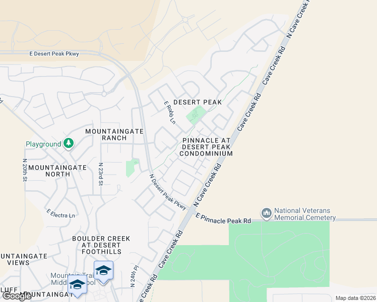 map of restaurants, bars, coffee shops, grocery stores, and more near 2725 East Mine Creek Road in Phoenix