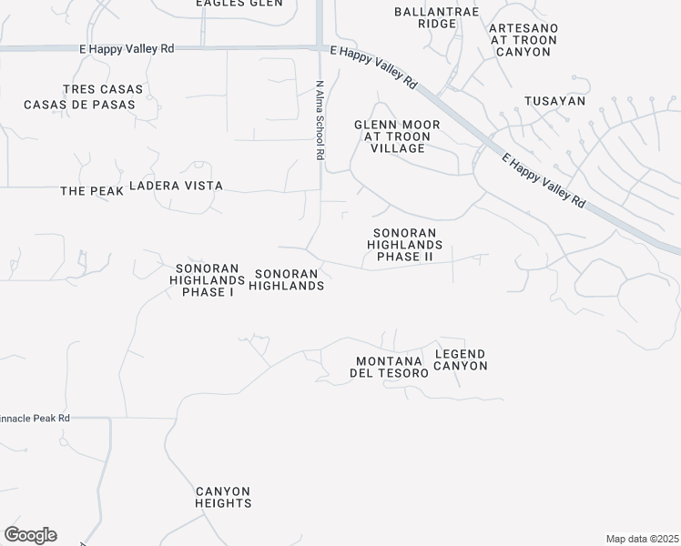 map of restaurants, bars, coffee shops, grocery stores, and more near 24200 North Alma School Road in Scottsdale