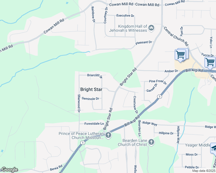 map of restaurants, bars, coffee shops, grocery stores, and more near 6549 Biscayne Way in Douglasville