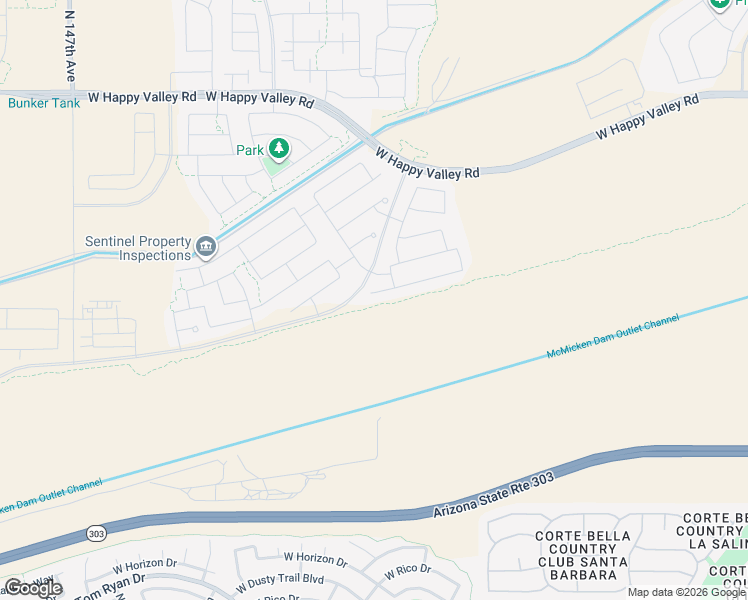 map of restaurants, bars, coffee shops, grocery stores, and more near 14045 West Mariposa Grande in Surprise