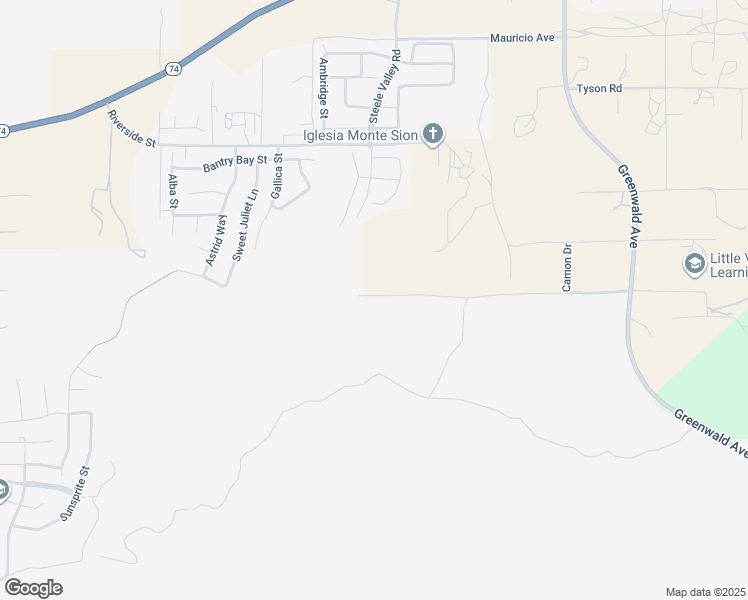 map of restaurants, bars, coffee shops, grocery stores, and more near Little Valley Road in Perris